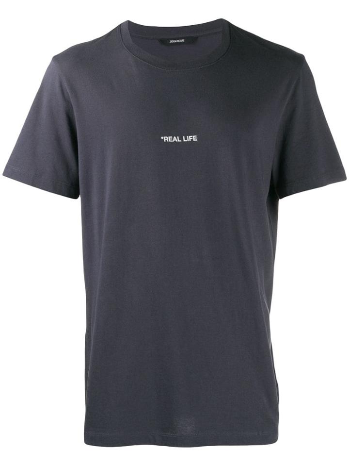 Zadig & Voltaire Ted Photoprint Real Life T-shirt - Grey
