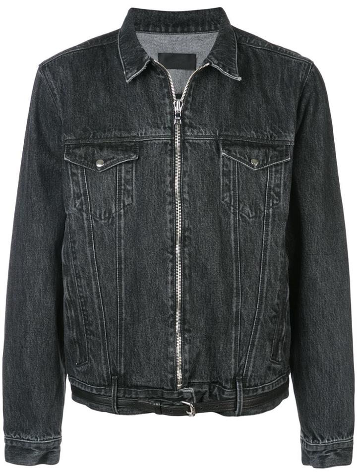 Rta Denim Zip Jacket - Black