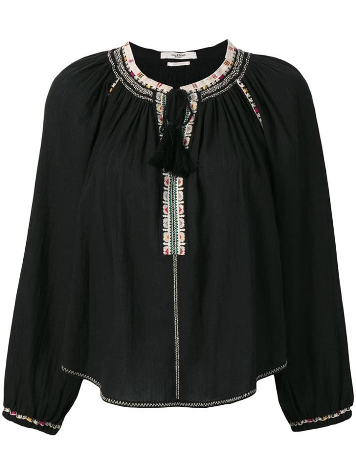 Isabel Marant Étoile Rina Embroidered Blouse - Black