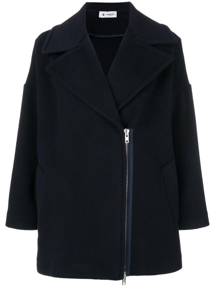 Barena Exposed Zip Coat - Blue