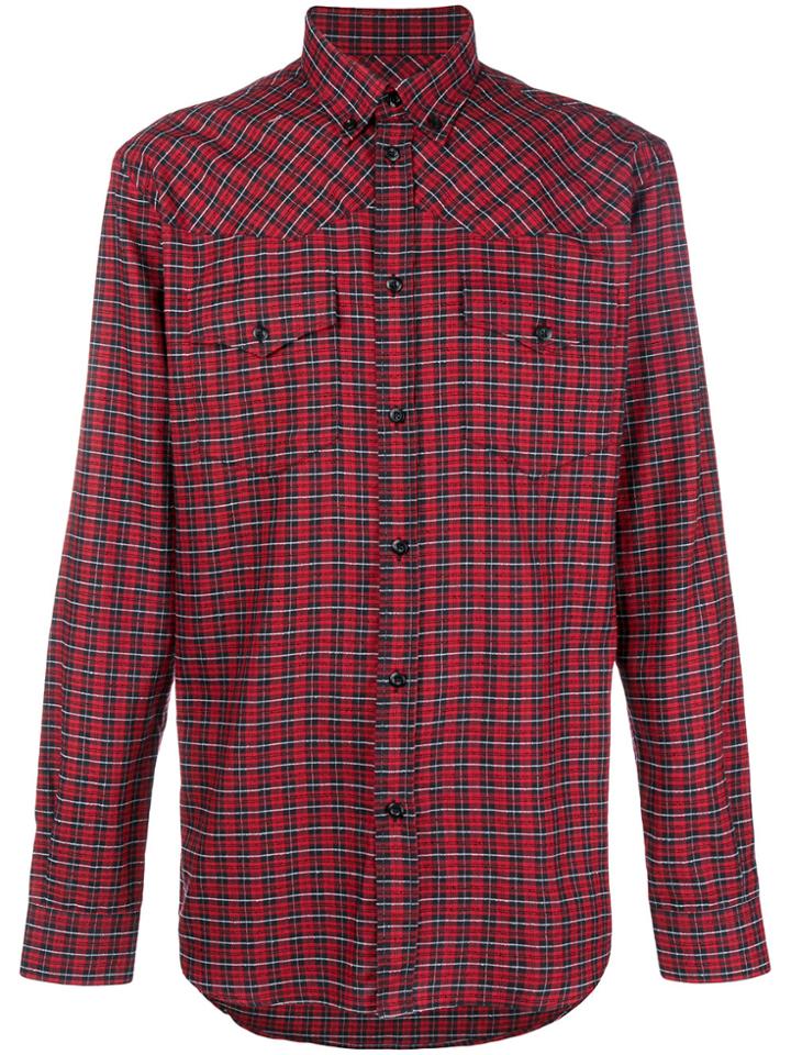 Givenchy Checked Buttondown Shirt - Red