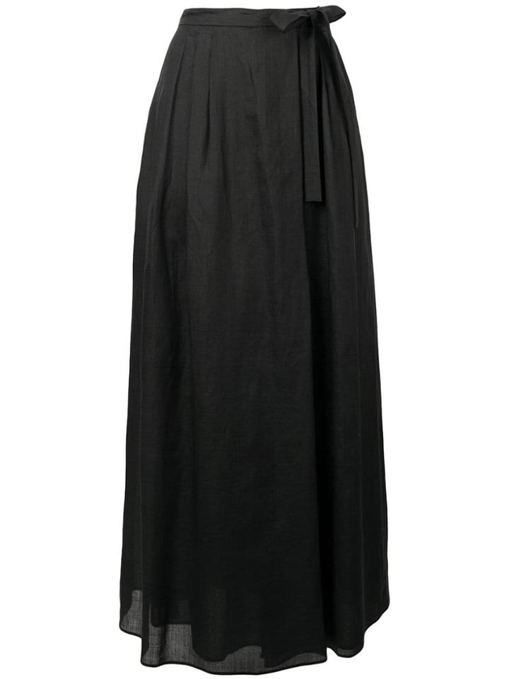 Max Mara Studio Long Wrap Style Skirt - Black