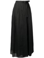 Max Mara Studio Long Wrap Style Skirt - Black