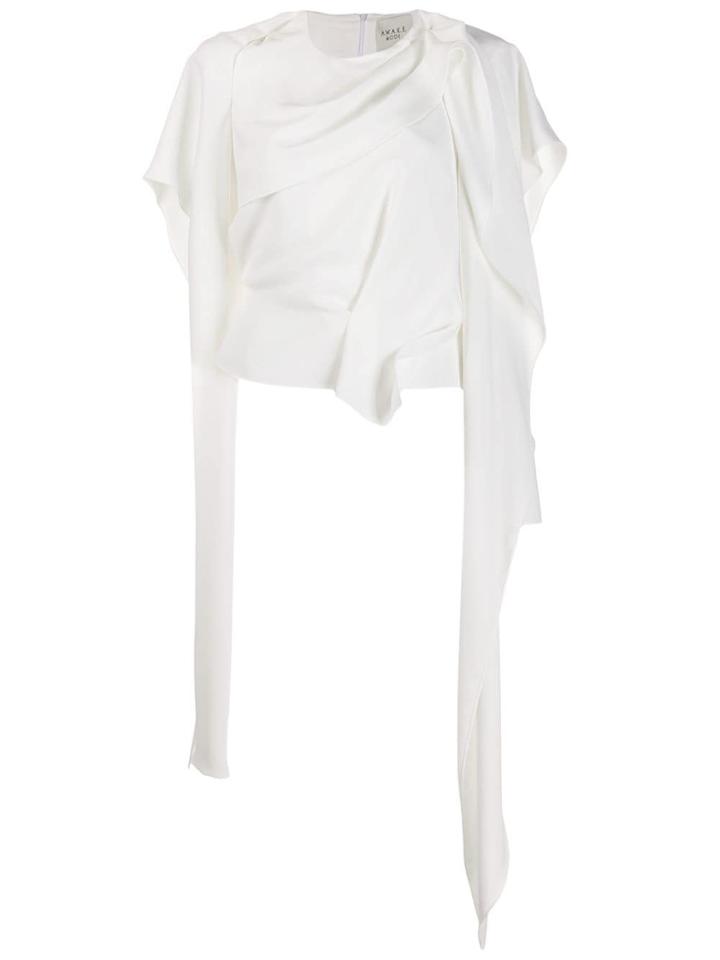 A.w.a.k.e. Mode Draped Roman Blouse - White