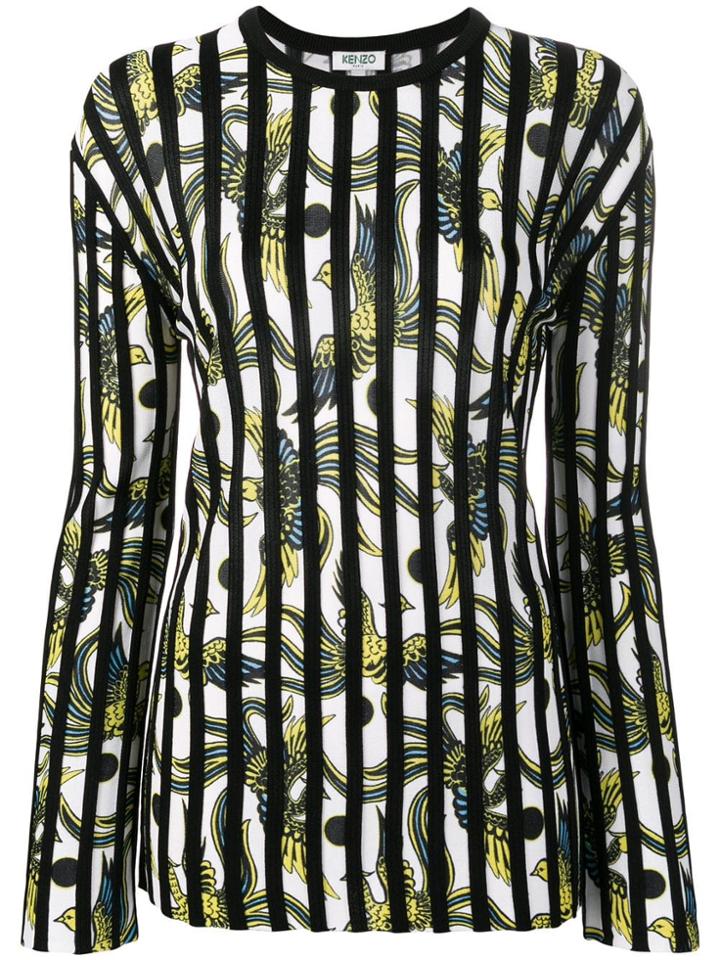 Kenzo Striped Bird Top - Black
