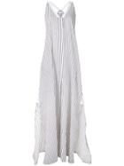 Rosetta Getty Striped Loose Dress - White