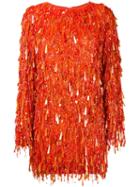 Ashish 'casino' Sequin Dress, Women's, Size: Small, Yellow/orange, Silk/sequin
