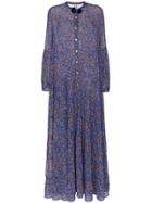 Figue Xiomara Chiffon Maxi Dress - Blue