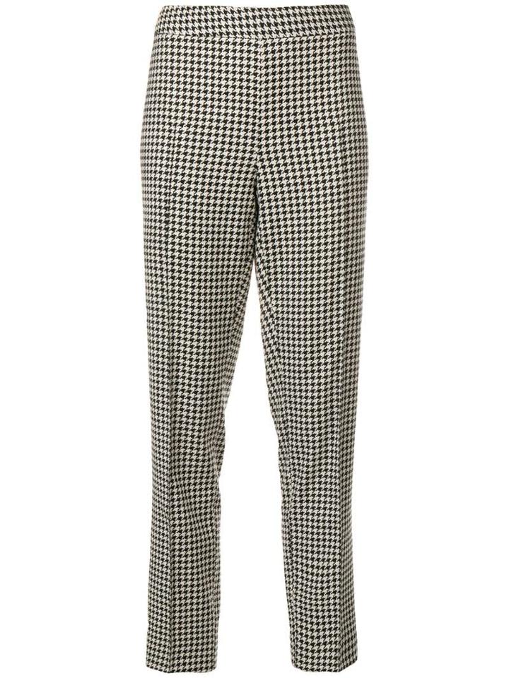 Moschino Pre-owned 2000's Pied De Poule Trousers - Black