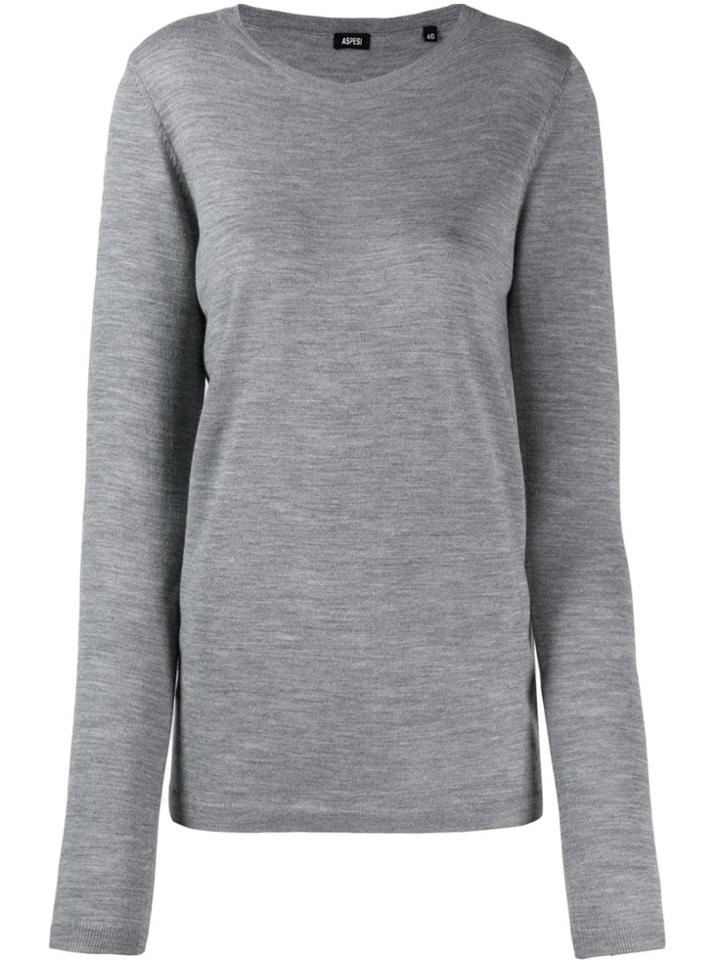 Aspesi Aspesi - Woman - Merinos Round Neck - Grey