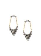 Yannis Sergakis Diamond And Chain Drop Earrings, Women's, Metallic