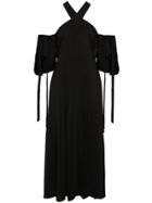 Ellery Halter Neck Cutout Shoulder Midi Dress - Black