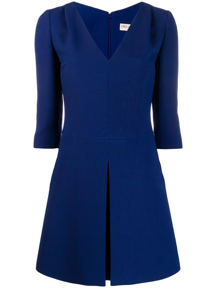 Emilio Pucci Inverted Pleat Dress - Blue