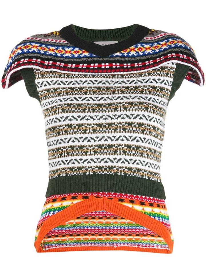 Preen By Thornton Bregazzi Embroidered Short-sleeve Top - Green
