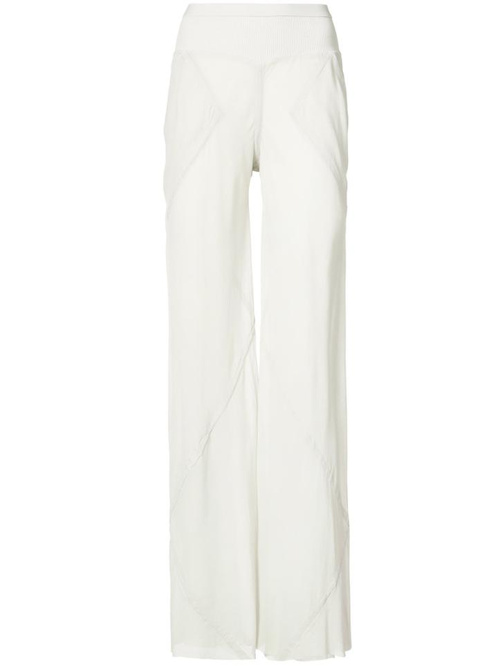 Rick Owens - Flared Trousers - Women - Silk/viscose - 38, Grey, Silk/viscose