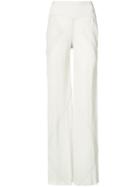 Rick Owens - Flared Trousers - Women - Silk/viscose - 38, Grey, Silk/viscose