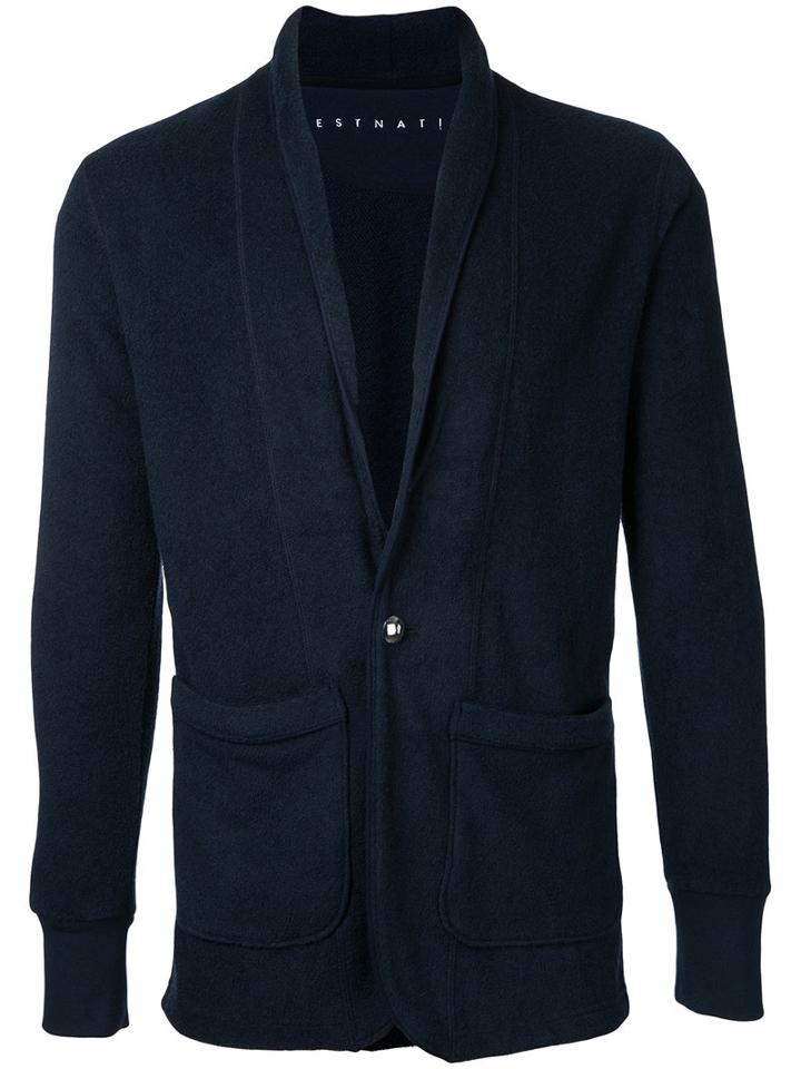 Estnation - One Button Jacket - Men - Cotton - S, Blue, Cotton