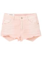 Dondup Raw Denim Short Shorts - Pink & Purple