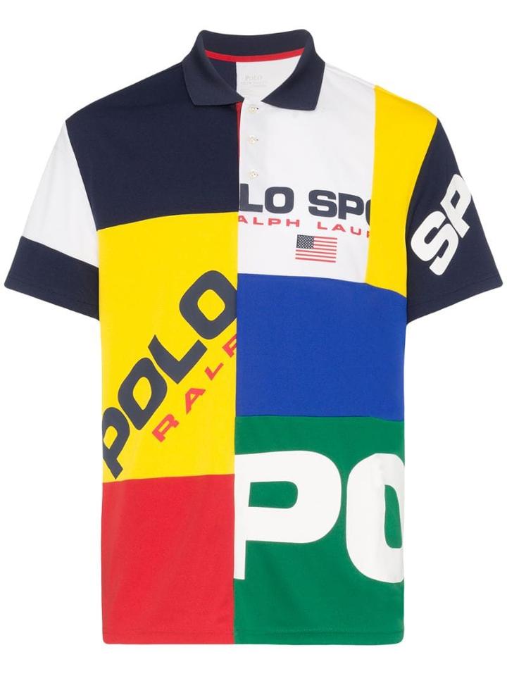Polo Ralph Lauren Colour Block Logo Rugby Polo - Multicoloured