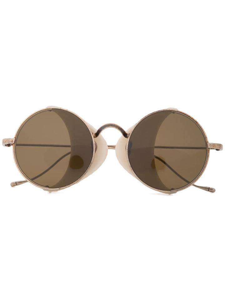 Uma Wang Round Frame Sunglasses - Gold