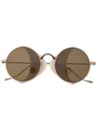 Uma Wang Round Frame Sunglasses - Gold