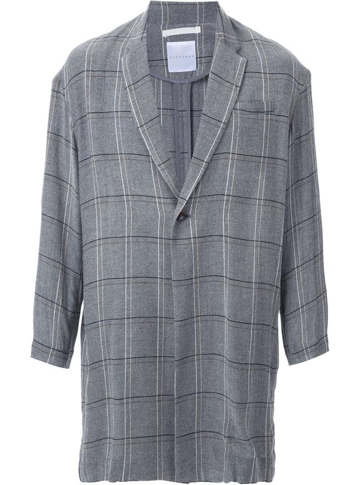 Cityshop Checked Single Breasted Coat
