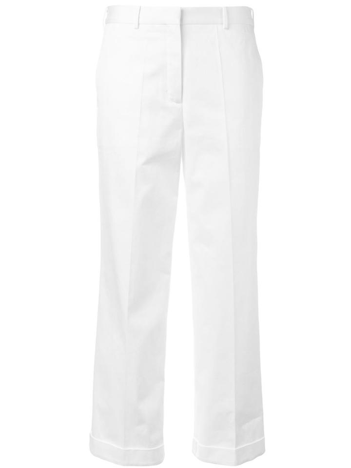 Ports 1961 Cropped Trousers, Women's, Size: 40, White, Cotton