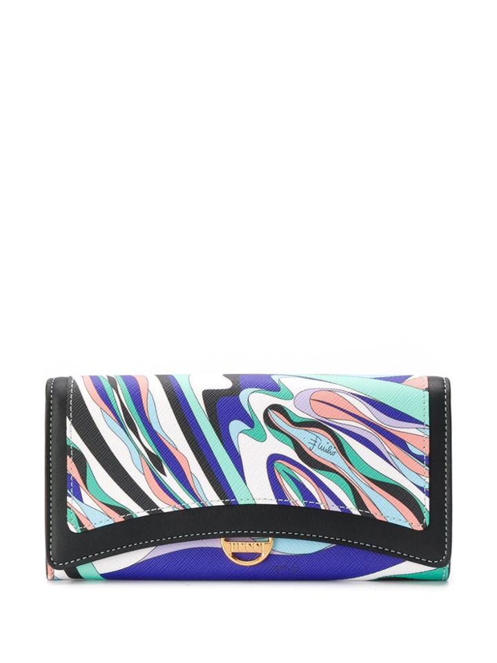 Emilio Pucci Geometric Panelled Purse - Blue