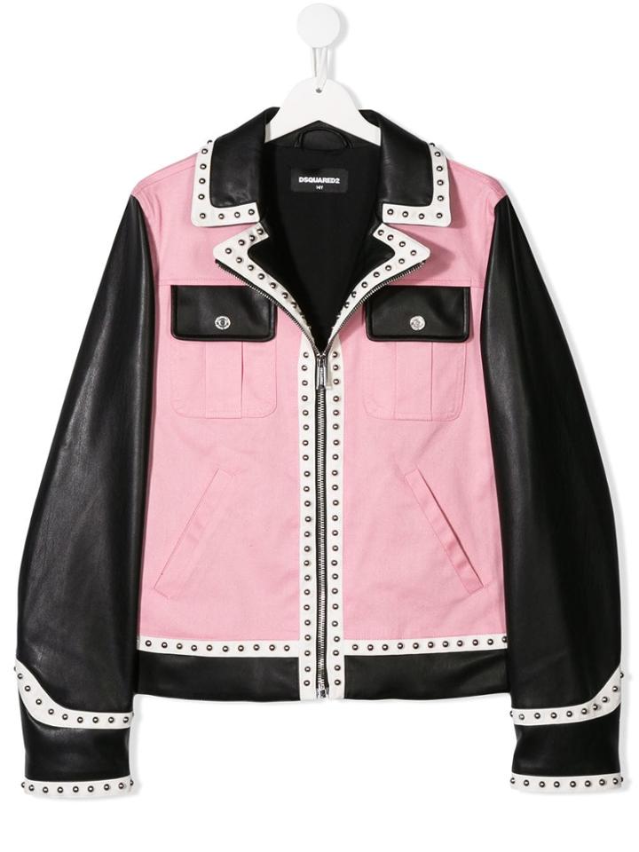 Dsquared2 Kids Studded Panel Jacket - Pink