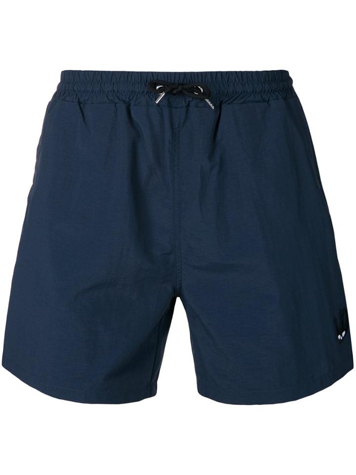 Mcq Alexander Mcqueen Swallow Swim Shorts - Blue