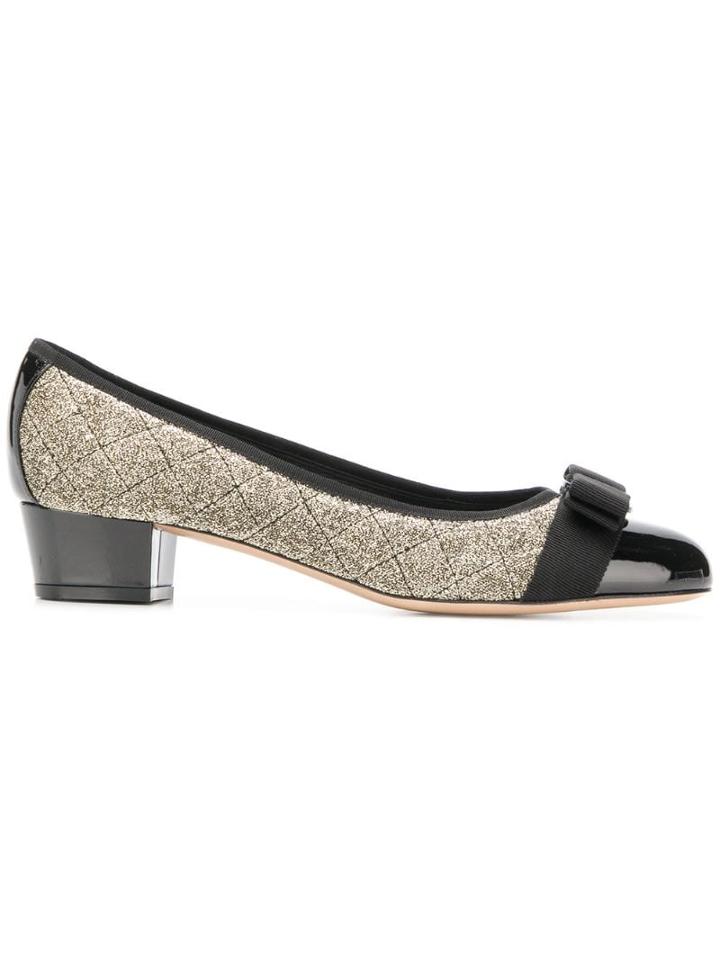 Salvatore Ferragamo Varina Ballerina Pumps - Gold