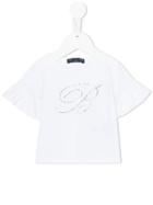 Miss Blumarine - Embellished T-shirt - Kids - Cotton/spandex/elastane - 12 Mth, White