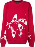 Amiri Shark Print Sweatshirt - Red