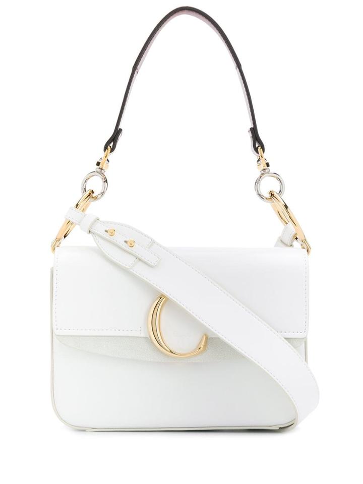 Chloé C Ring Tote Bag - White