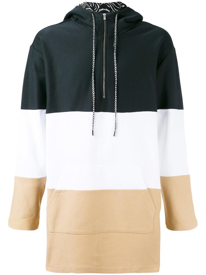 Striped Hooded Sweatshirt - Men - Cotton - S, Black, Cotton, Les Benjamins