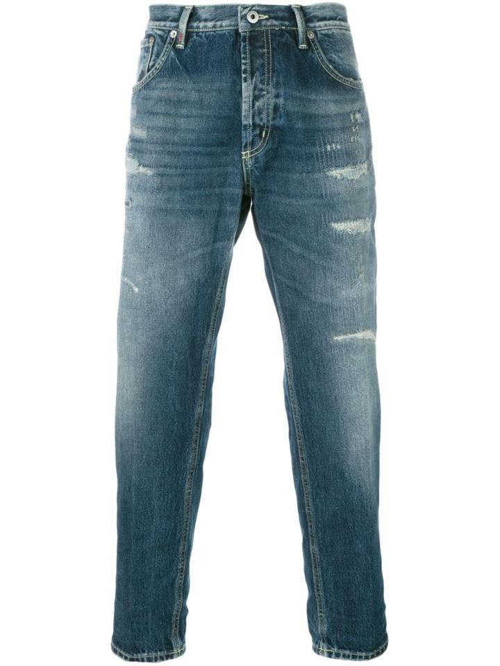 Dondup Loose Fit Jeans, Men's, Size: 34, Blue, Cotton/polyester