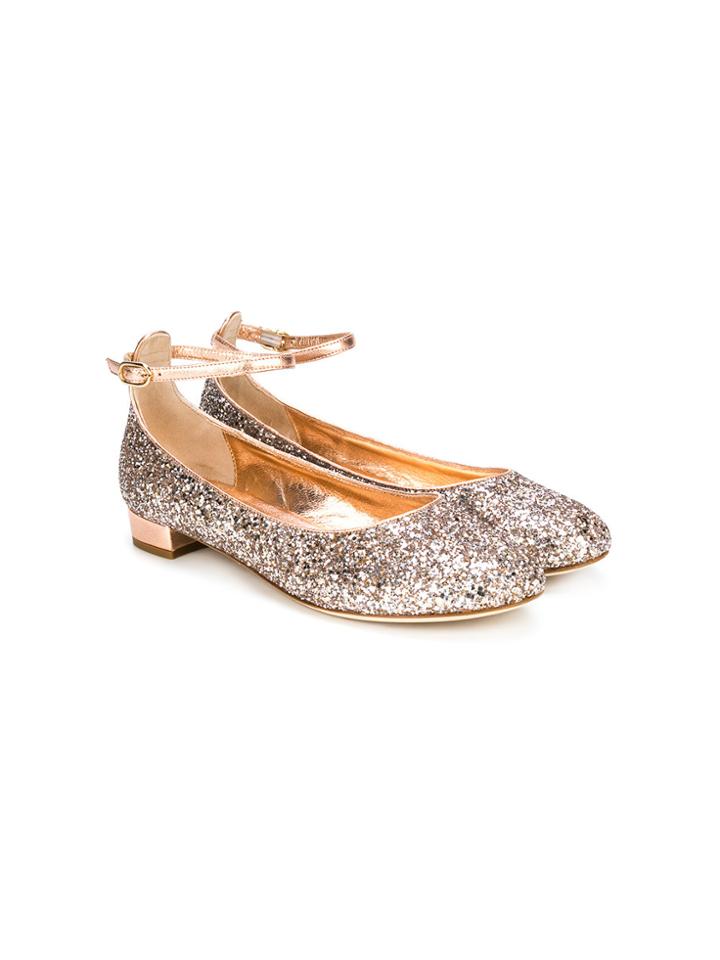 Prosperine Kids Glitter Embellished Ballerinas - Pink & Purple