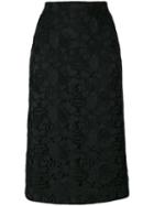 No21 - Lace Embroidered Skirt - Women - Silk/polyester/acetate - 44, Black, Silk/polyester/acetate