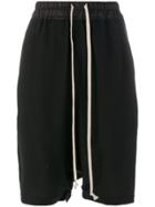 Rick Owens Silk Drop Crotch Shorts - Black