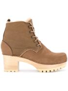 No.6 Lace-up Heeled Boots - Brown