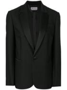 Red Valentino - Fitted Blazer - Women - Polyester/spandex/elastane/virgin Wool - 38, Black, Polyester/spandex/elastane/virgin Wool