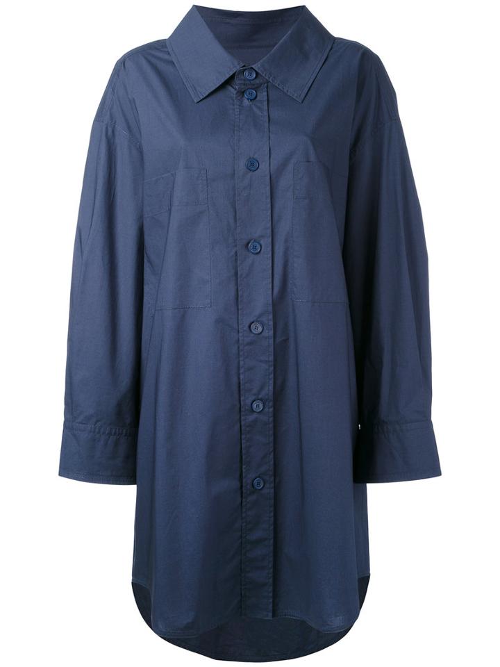 Loose Fit Shirt Dress - Women - Cotton - 36, Blue, Cotton, Sonia Rykiel