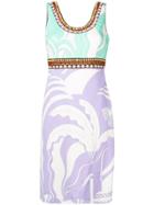 Emilio Pucci La Villa Print Bead-embroidered Dress - Purple