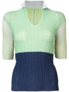 Issey Miyake - Pleated Top - Women - Polyester - 2, Green, Polyester
