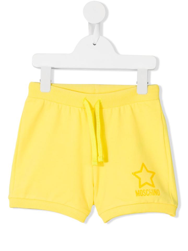 Moschino Kids Drawstring Shorts, Girl's, Size: 6 Yrs, Yellow/orange