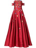 Sachin & Babi Floral Embroidered Gown