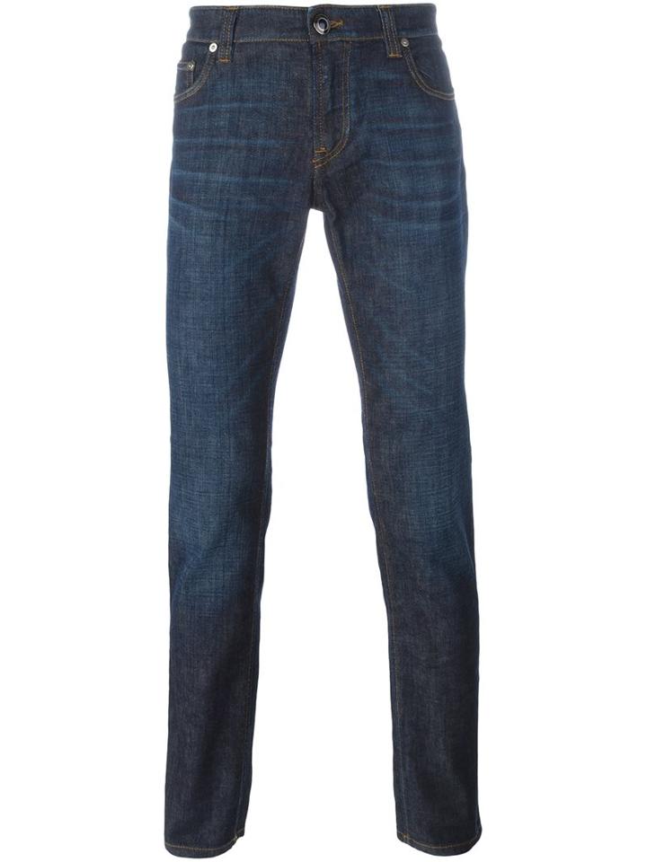 Etro Slim Fit Jeans, Men's, Size: 30, Blue, Cotton/spandex/elastane