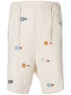 Henrik Vibskov Embroidered Sleepers Shorts - Nude & Neutrals