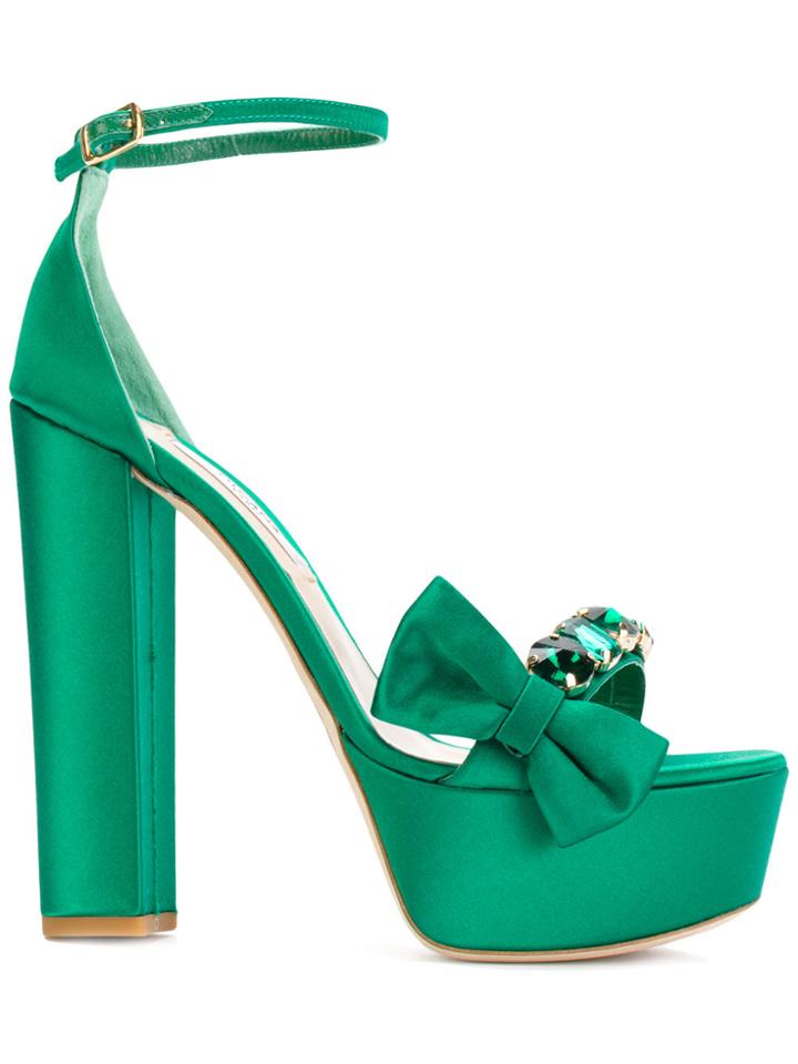 Olgana Candice Heeled Sandals - Green