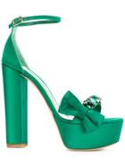 Olgana Candice Heeled Sandals - Green